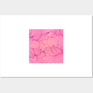 Pink Floral pattern Posters and Art